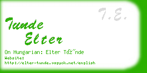 tunde elter business card